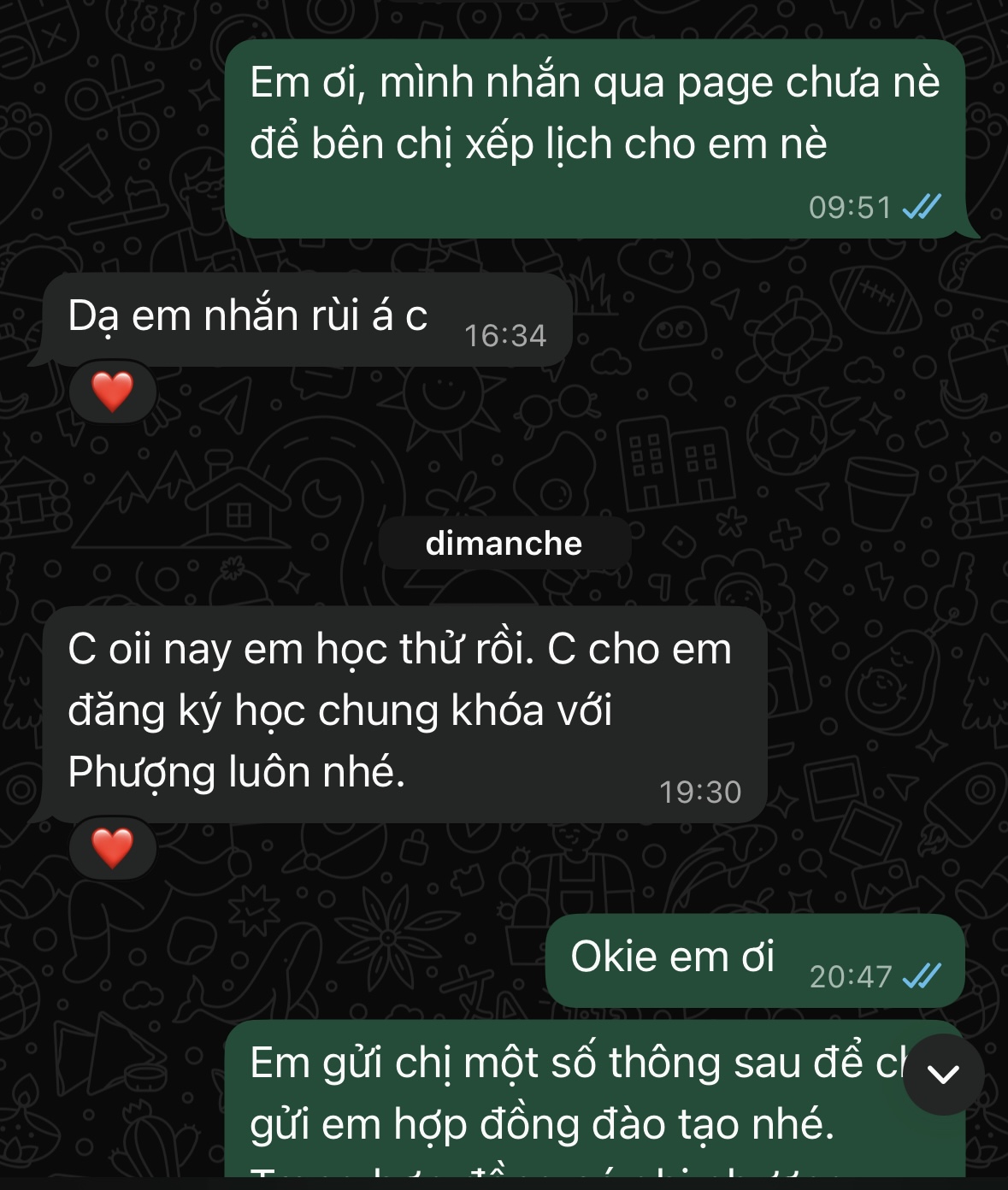 Sự kiện lớp học 1